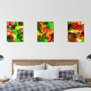 Autumn Colors Fluid Art Wall Art Sets