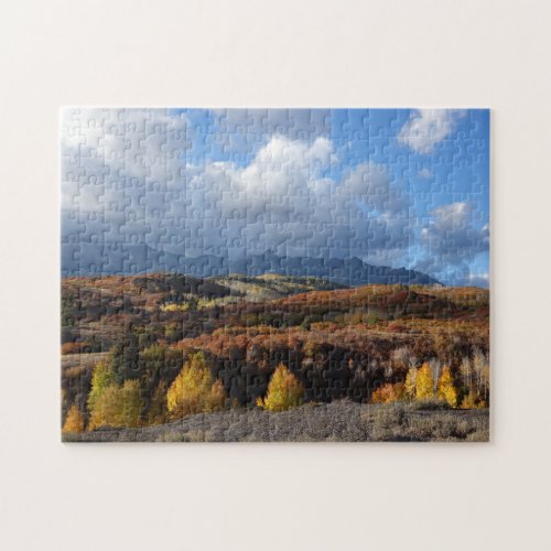 Autumn Colors from the Dallas Divide in Colorado J Jigsaw Puzzle