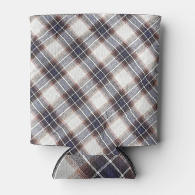 Autumn Colors Gingham Ecological Cotton Can Cooler (Front)
