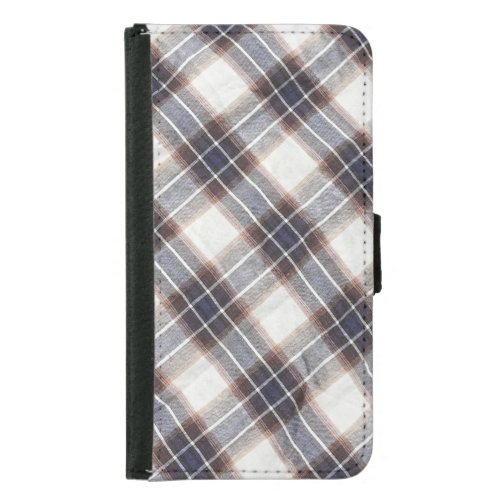 Autumn Colors Gingham Ecological Cotton Samsung Galaxy S5 Wallet Case