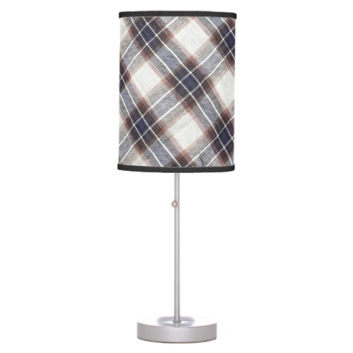 Autumn Colors Gingham Ecological Cotton Table Lamp