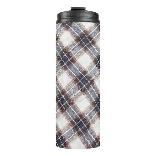Autumn Colors Gingham Ecological Cotton Thermal Tumbler