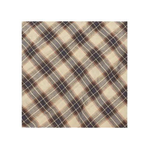 Autumn Colors Gingham Ecological Cotton Wood Wall Art