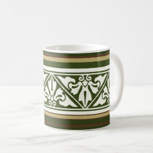 Autumn Colors Gothic Revival Leaf Border Coffee Mug