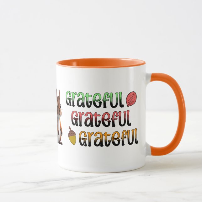 Autumn Colors | Grateful Squirrel Mug (Right)