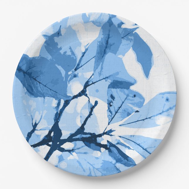 Autumn colors, leaves 4 paper plates (Front)