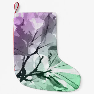 Autumn colors, leaves 5 small christmas stocking