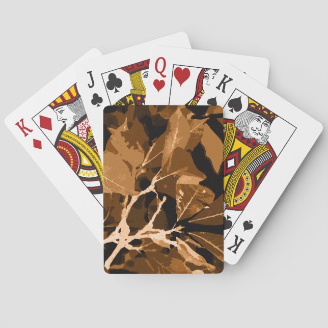 Autumn colors, leaves 6 poker cards (Back)