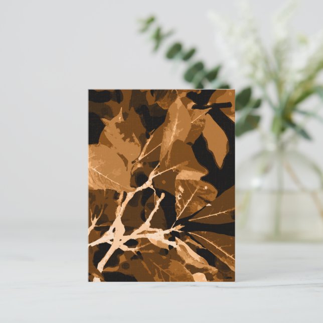 Autumn colors, leaves 6 postcard (Standing Front)