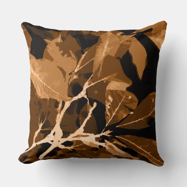 Autumn colors, leaves 6 throw pillow (Front)