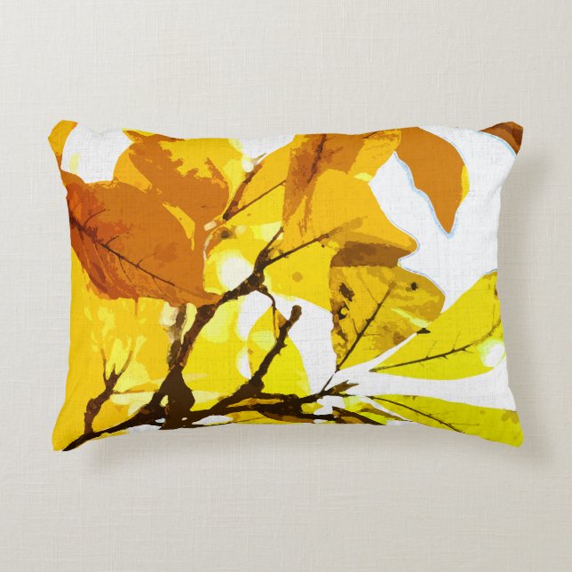 Autumn colors, leaves accent pillow (Front)