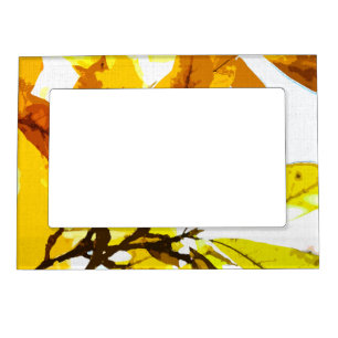 Autumn colors, leaves magnetic frame