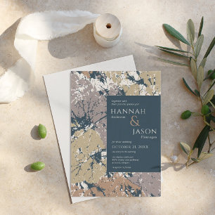 Autumn Colors Leaves Organic Abstract Invitation