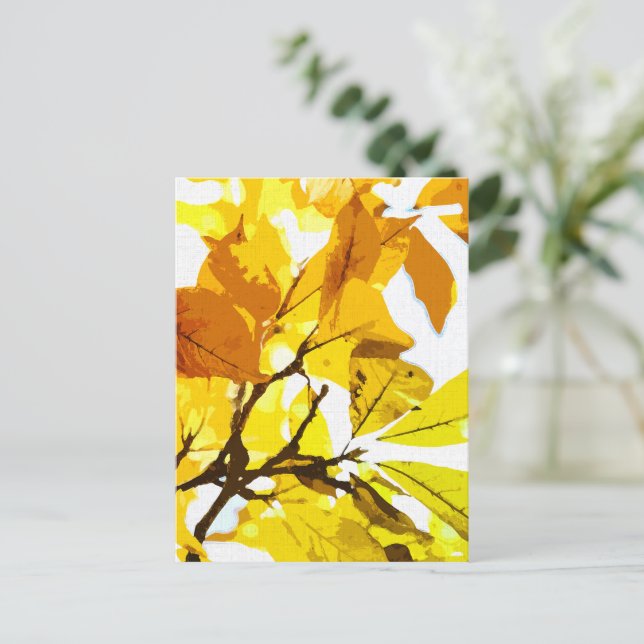 Autumn colors, leaves postcard (Standing Front)