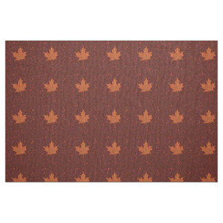 Autumn Colors Maple Leaf Botanical Drawing Fabric