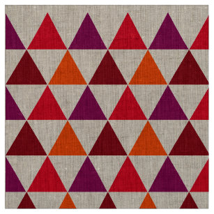Autumn Colors Modern Geometric Rustic Decor Linen Fabric
