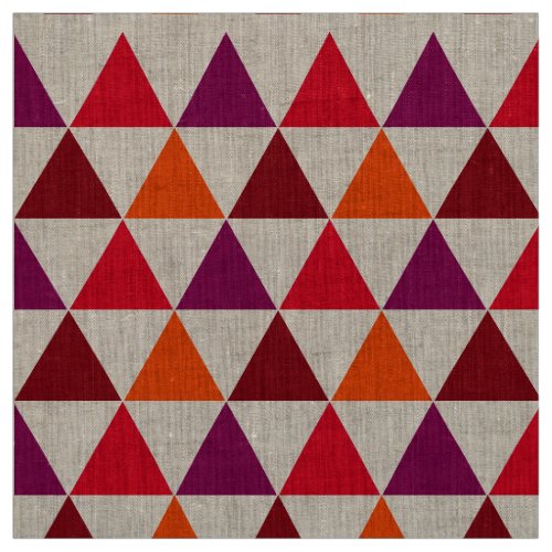 Autumn Colors Modern Geometric Rustic Decor Linen Fabric