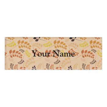 Autumn Colors Name Tag by Redgeez_Corner at Zazzle