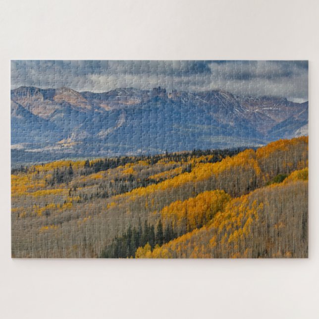 Autumn Colors on Aspen Groves Jigsaw Puzzle (Horizontal)