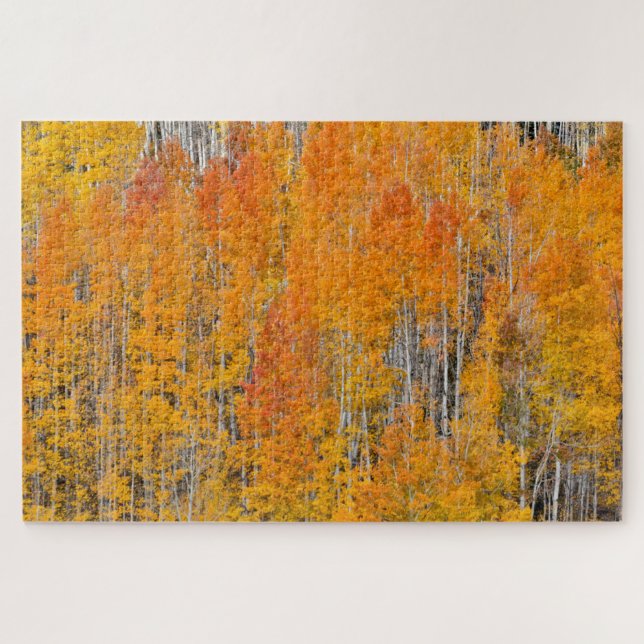Autumn Colors on Aspen Groves Jigsaw Puzzle (Horizontal)