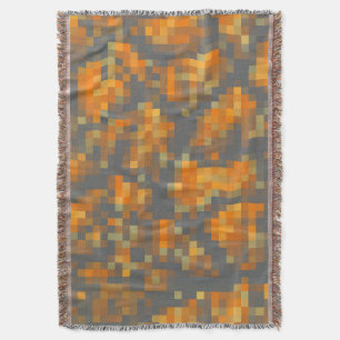Autumn Colors Orange Red Yellow Brown Throw Blanket