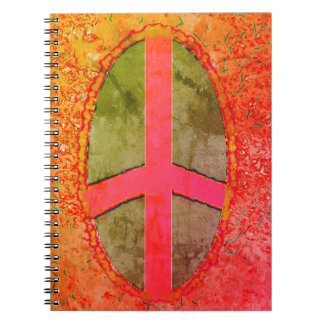 Autumn Colors Peace Sign Notebook
