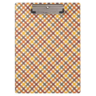 Autumn Colors Plaid Clipboard