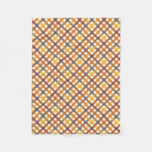Autumn Colors Plaid Fleece Blanket