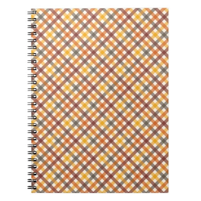 Autumn Colors Plaid Notebook (Front)