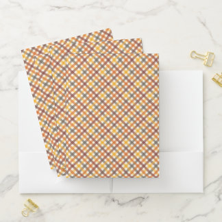 Autumn Colors Plaid Pocket Folder
