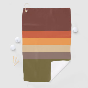 Autumn Colors - Red Orange Yellow Tan Green Brown  Golf Towel