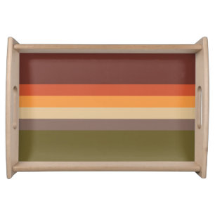 Autumn Colors - Red Orange Yellow Tan Green Brown  Serving Tray