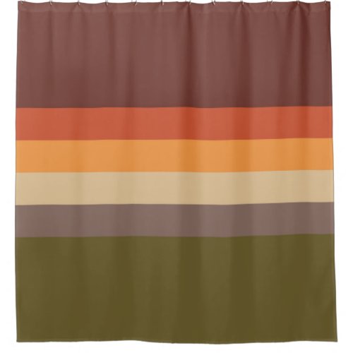Autumn Colors _ Red Orange Yellow Tan Green Brown Shower Curtain