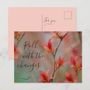 Autumn Colors Seasons Change and So Do We Postcard