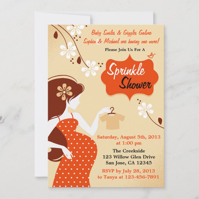 Autumn Colors Sprinkle Shower Invitation (Front)