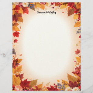 Autumn Colors Stationery Paper