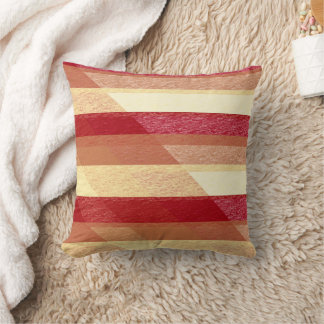 Autumn colors Throw Pillow With Crossover Stripes