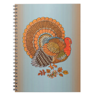 Autumn Colors Turkey Leaves Notebook