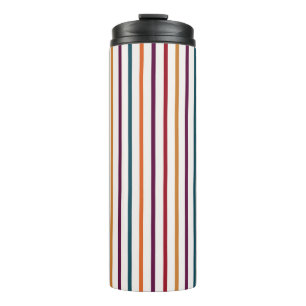 Autumn Colors Vertical Stripes Graphic Art Thermal Tumbler