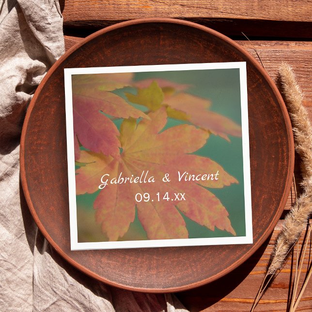 Autumn Colors Wedding Paper Napkins (Creator Uploaded)
