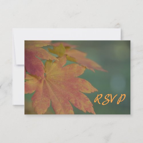 Autumn Colors Wedding RSVP Response Card
