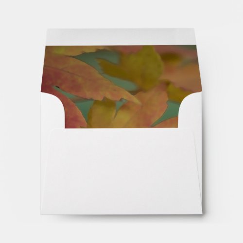 Autumn Colors Wedding RSVP Response Card Envelope