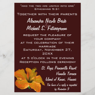 Autumn Colors Wedding:Two Become One Invitation
