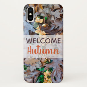 Autumn colors with fallen leaves brown foliage iPhone x case
