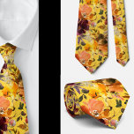 Autumn Colors Yellow Peach Roses Floral Neck Tie<br><div class="desc">Autumn Colors Gold Peach Flowers Beautiful Flowers Floral Roses Neck Tie. Great for formal occasions and weddings!</div>