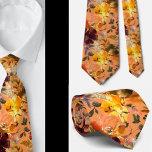 Autumn Colors Yellow Peach Roses Floral Neck Tie<br><div class="desc">Autumn Colors Gold Peach Flowers Beautiful Flowers Floral Roses Neck Tie. Great for formal occasions and weddings!</div>