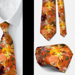 Autumn Colors Yellow Peach Roses Floral Neck Tie<br><div class="desc">Autumn Colors Gold Peach Flowers Beautiful Flowers Floral Roses Neck Tie. Great for formal occasions and weddings!</div>