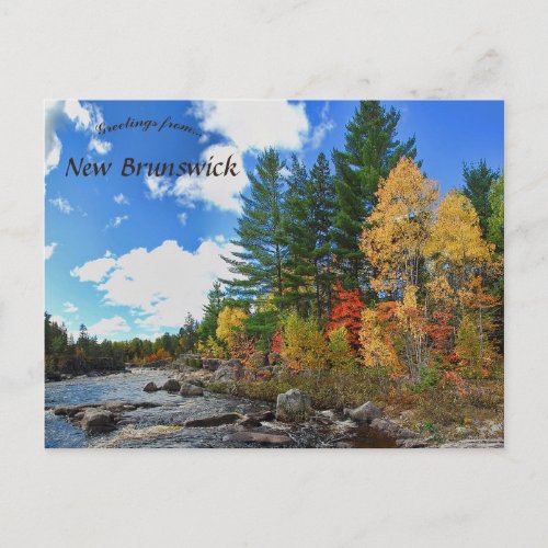 Autumn Colours in New Brunswick Canada Postcard