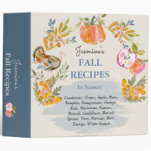 Autumn Cookbook Organizer