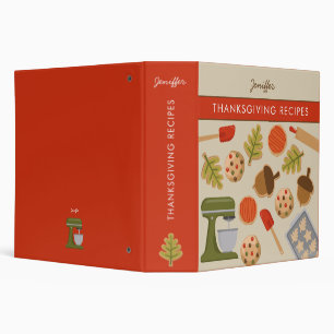 AUTUMN COOKIES 3 RING BINDER